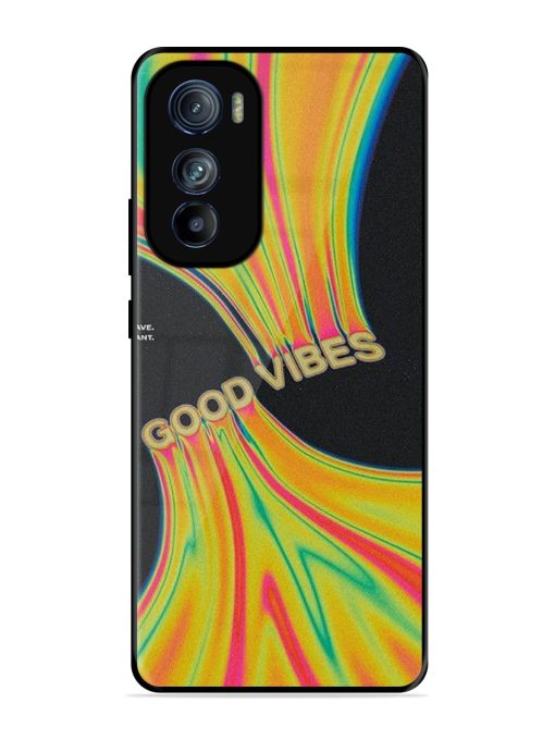 Good Vibes Glossy Metal Phone Cover for Motorola Moto Edge 30 Zapvi