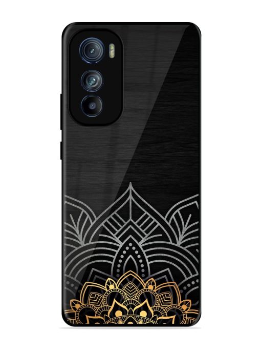 Decorative Golden Pattern Glossy Metal Phone Cover for Motorola Moto Edge 30 Zapvi