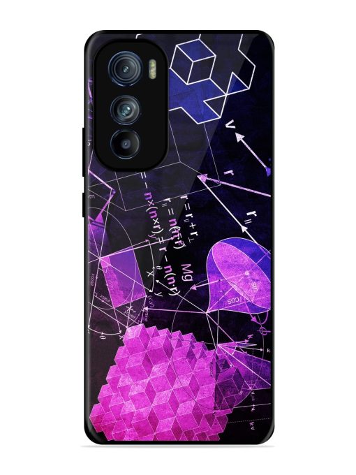 Math Physics Formula Art Glossy Metal Phone Cover for Motorola Moto Edge 30 Zapvi