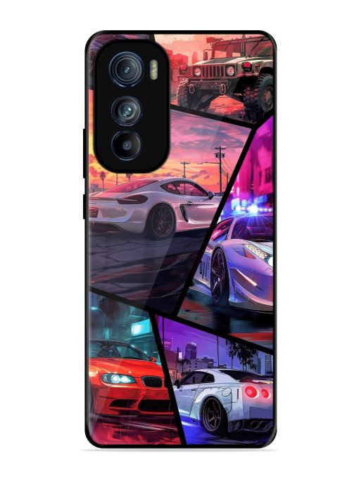 Ride In Pixels Glossy Metal Phone Cover for Motorola Moto Edge 30 Zapvi