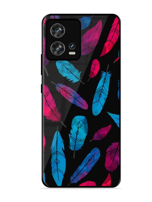 Feather Art Glossy Metal Phone Cover for Motorola Moto Edge 30 Fusion Zapvi