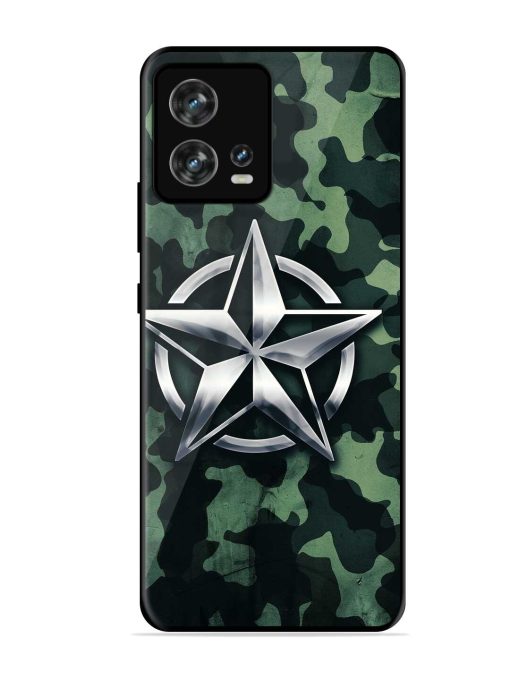 Indian Army Star Design Glossy Metal Phone Cover for Motorola Moto Edge 30 Fusion Zapvi