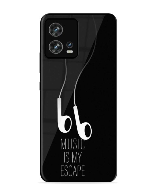 Music Is My Escape Glossy Metal Phone Cover for Motorola Moto Edge 30 Fusion Zapvi