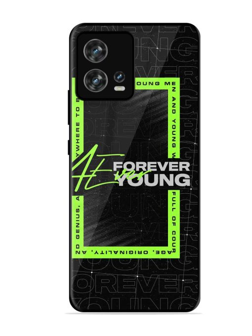 Forever Young Glossy Metal Phone Cover for Motorola Moto Edge 30 Fusion Zapvi