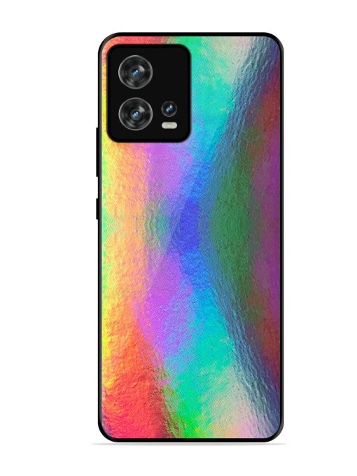 Colorful Holographic Background Glossy Metal TPU Phone Cover for Motorola Moto Edge 30 Fusion Zapvi