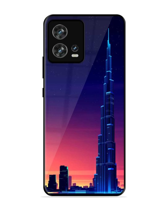 Burj Khalifa Abstract Glossy Metal Phone Cover for Motorola Moto Edge 30 Fusion