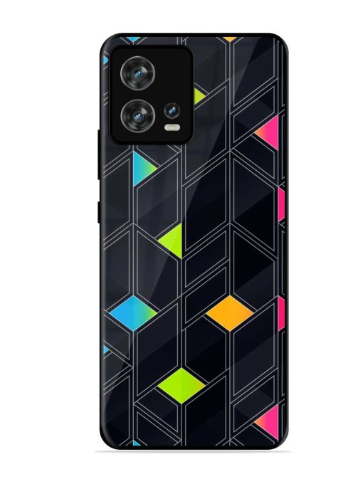 Abstract Mosaic Seamless Glossy Metal Phone Cover for Motorola Moto Edge 30 Fusion