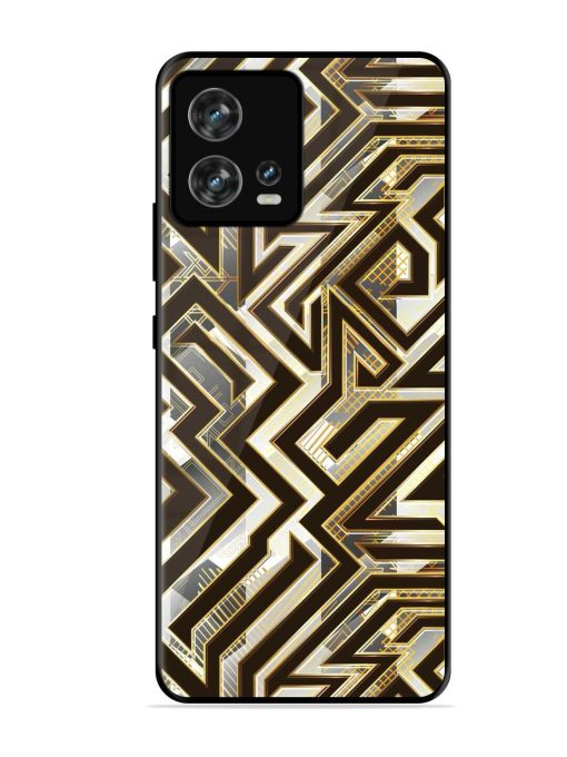 Technology Geometric Seamless Glossy Metal Phone Cover for Motorola Moto Edge 30 Fusion Zapvi