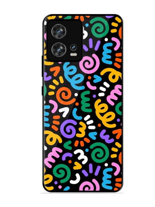 Colorful Seamless Vector Glossy Metal Phone Cover for Motorola Moto Edge 30 Fusion Zapvi