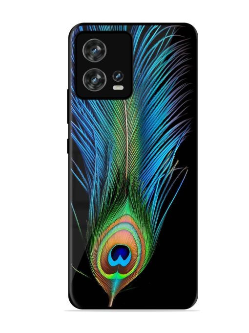 Peacock Feather Glossy Metal TPU Phone Cover for Motorola Moto Edge 30 Fusion Zapvi