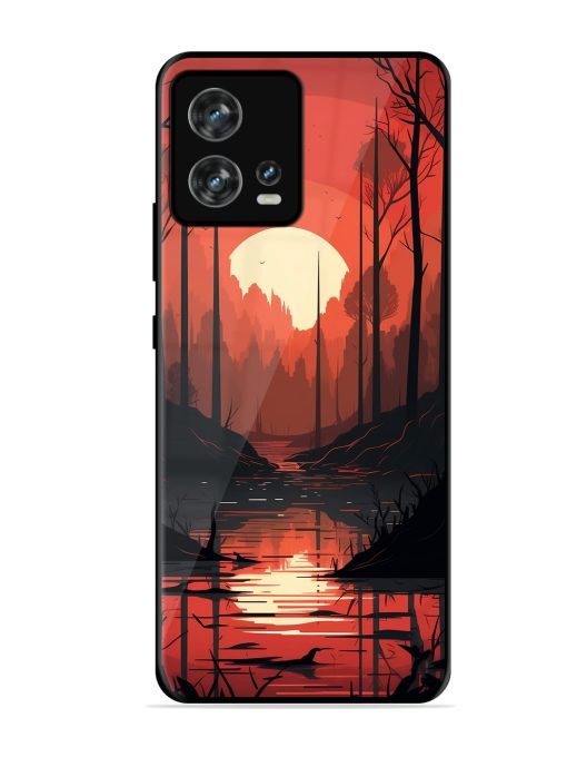 Natural Landscape Glossy Metal Phone Cover for Motorola Moto Edge 30 Fusion Zapvi