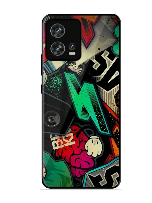 Graffiti Art Glossy Metal Phone Cover for Motorola Moto Edge 30 Fusion Zapvi