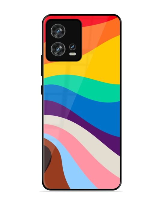 Minimal Pride Art Glossy Metal Phone Cover for Motorola Moto Edge 30 Fusion Zapvi