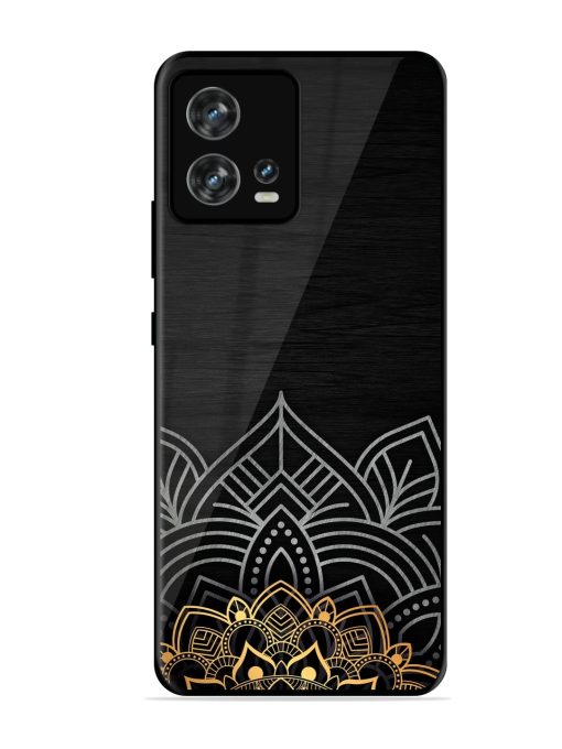 Decorative Golden Pattern Glossy Metal Phone Cover for Motorola Moto Edge 30 Fusion