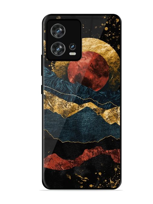 Gold Painting View Glossy Metal Phone Cover for Motorola Moto Edge 30 Fusion Zapvi