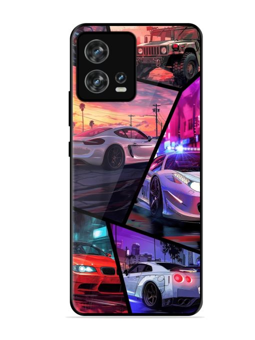 Ride In Pixels Glossy Metal Phone Cover for Motorola Moto Edge 30 Fusion Zapvi