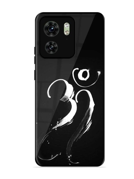 Om Logo Glossy Metal Phone Cover for Motorola Moto Edge 40 Zapvi