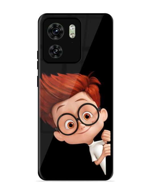 Smart Boy Cartoon Glossy Metal Phone Cover for Motorola Moto Edge 40 Zapvi