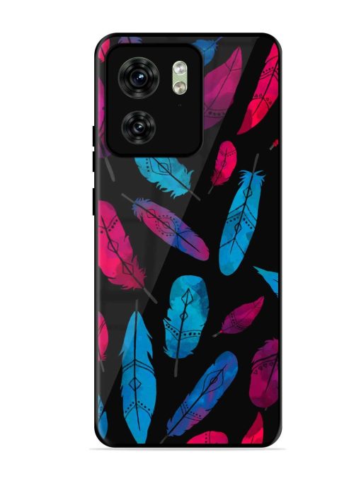 Feather Art Glossy Metal Phone Cover for Motorola Moto Edge 40 Zapvi