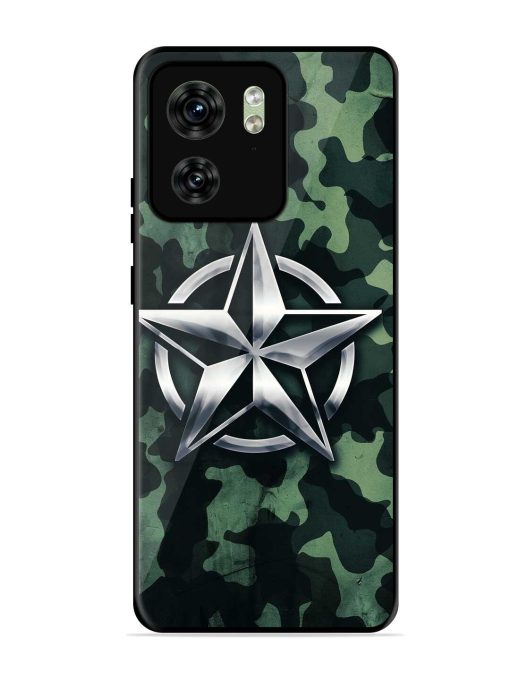 Indian Army Star Design Glossy Metal Phone Cover for Motorola Moto Edge 40 Zapvi