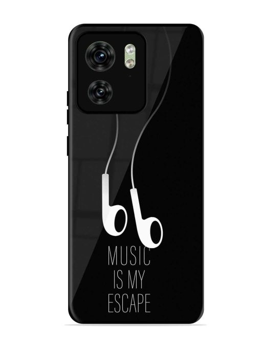 Music Is My Escape Glossy Metal Phone Cover for Motorola Moto Edge 40 Zapvi