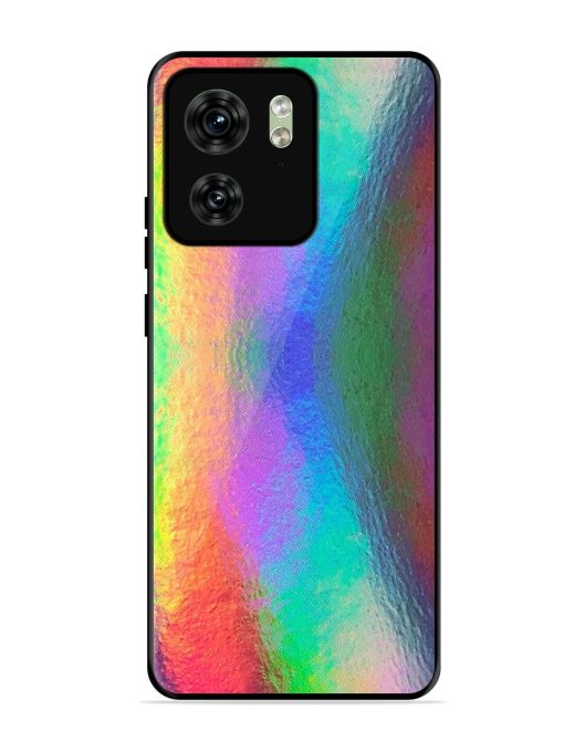 Colorful Holographic Background Glossy Metal TPU Phone Cover for Motorola Moto Edge 40