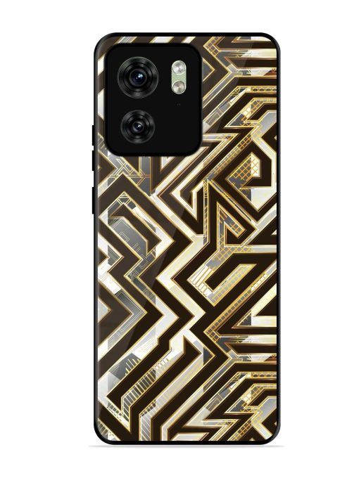 Technology Geometric Seamless Glossy Metal Phone Cover for Motorola Moto Edge 40 Zapvi