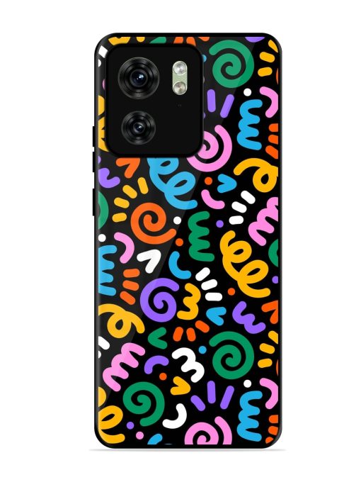 Colorful Seamless Vector Glossy Metal Phone Cover for Motorola Moto Edge 40 Zapvi