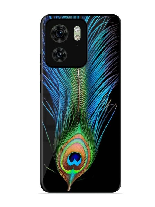 Peacock Feather Glossy Metal TPU Phone Cover for Motorola Moto Edge 40