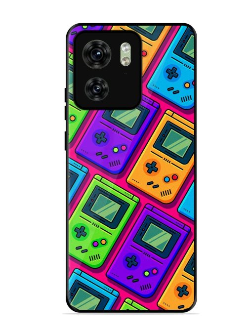 Game Seamless Pattern Glossy Metal Phone Cover for Motorola Moto Edge 40