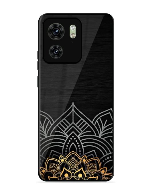 Decorative Golden Pattern Glossy Metal Phone Cover for Motorola Moto Edge 40 Zapvi