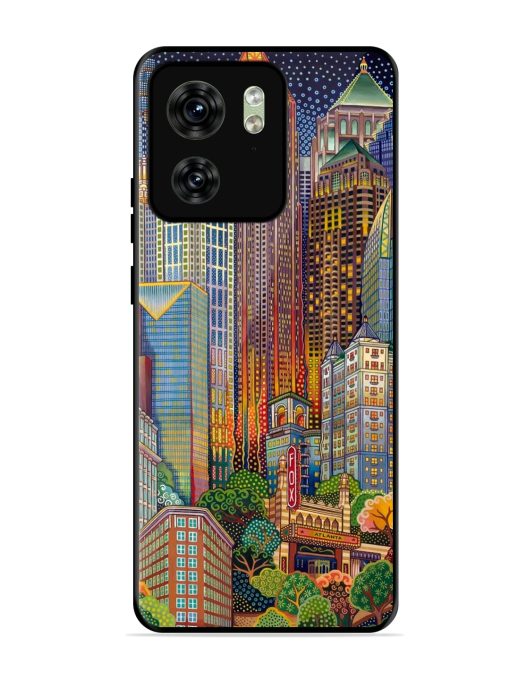 Cityscapes Art Glossy Metal Phone Cover for Motorola Moto Edge 40 Zapvi