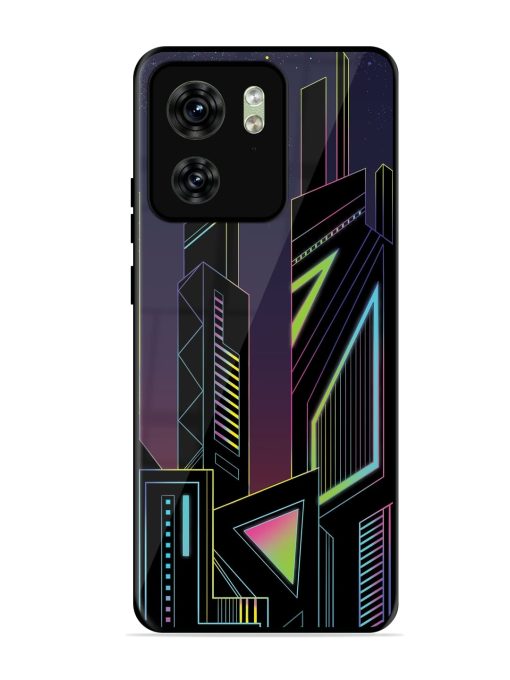 Neon Dreamscape Glossy Metal Phone Cover for Motorola Moto Edge 40 Zapvi