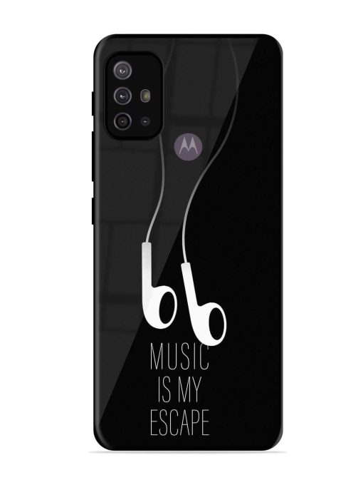 Music Is My Escape Glossy Metal Phone Cover for Motorola Moto G10 Power Zapvi