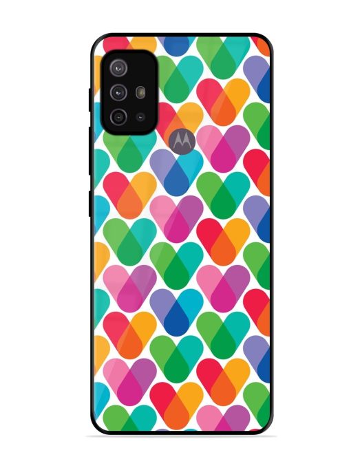 Overlapping Colors Colorful Glossy Metal TPU Phone Cover for Motorola Moto G10 Power Zapvi