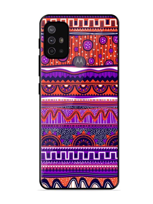 Ethnic Seamless Pattern Glossy Metal TPU Phone Cover for Motorola Moto G10 Power Zapvi