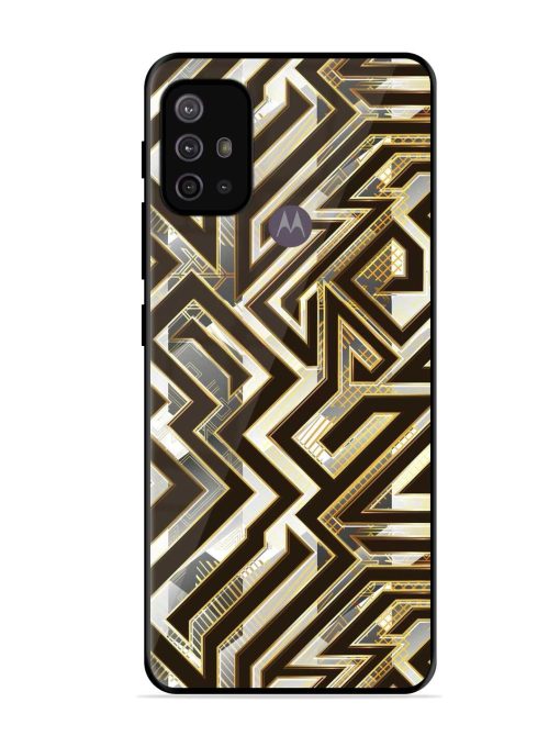 Technology Geometric Seamless Glossy Metal Phone Cover for Motorola Moto G10 Power Zapvi