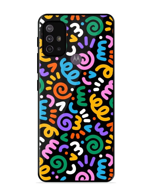 Colorful Seamless Vector Glossy Metal Phone Cover for Motorola Moto G10 Power