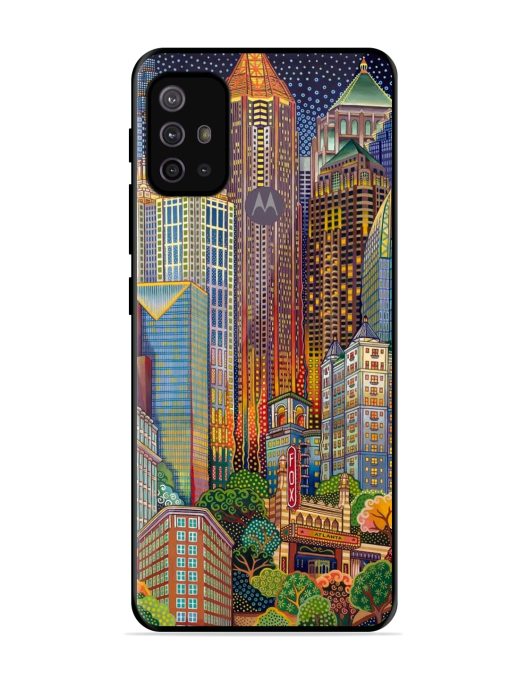 Cityscapes Art Glossy Metal Phone Cover for Motorola Moto G10 Power Zapvi