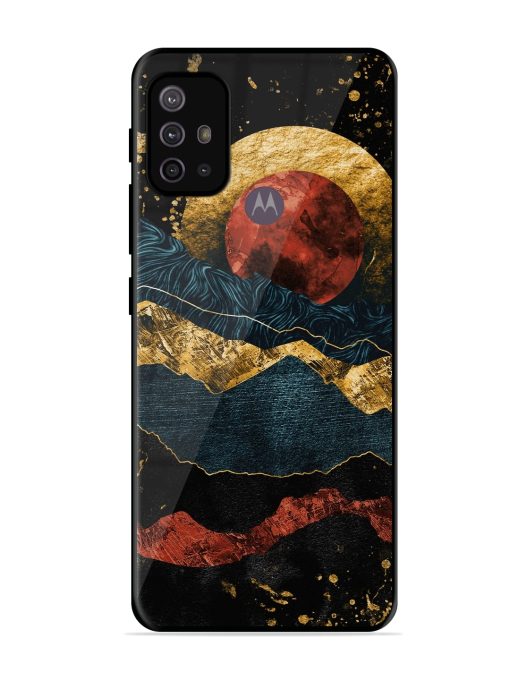 Gold Painting View Glossy Metal Phone Cover for Motorola Moto G10 Power