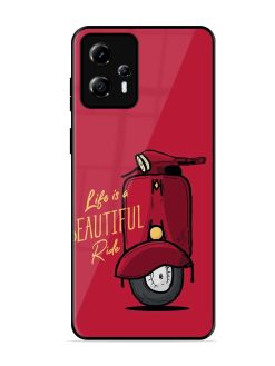 Life Is Beautiful Rides Glossy Metal Phone Cover for Motorola Moto G13