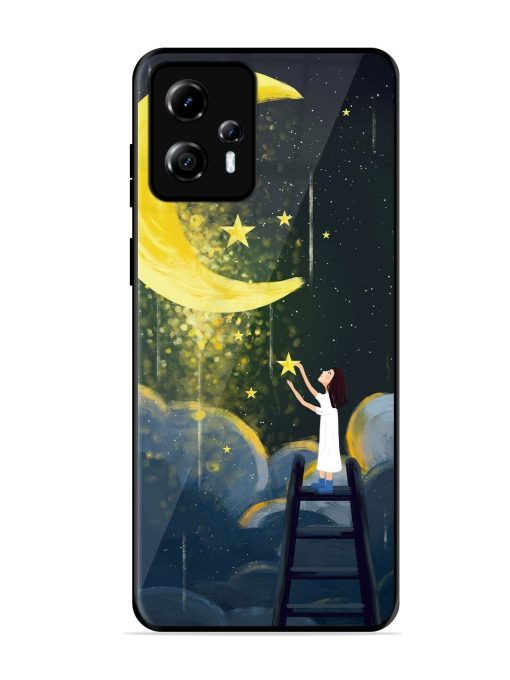 Moonlight Healing Night Illustration Glossy Metal TPU Phone Cover for Motorola Moto G13 Zapvi