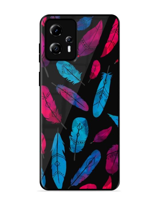 Feather Art Glossy Metal Phone Cover for Motorola Moto G13 Zapvi