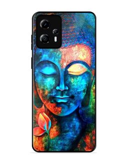 Buddha Painting Glossy Metal Phone Cover for Motorola Moto G13