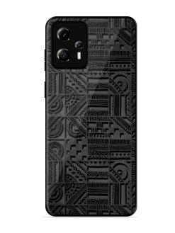 Seamless Pattern Glossy Metal Phone Cover for Motorola Moto G13