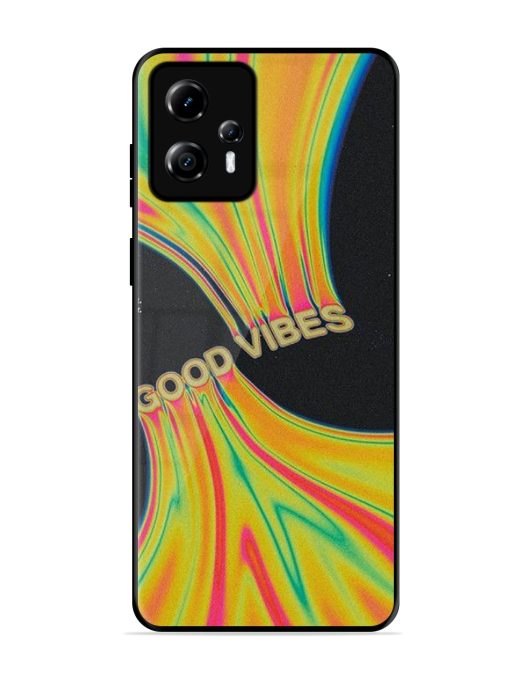 Good Vibes Glossy Metal Phone Cover for Motorola Moto G13