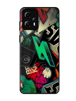 Graffiti Art Glossy Metal Phone Cover for Motorola Moto G13