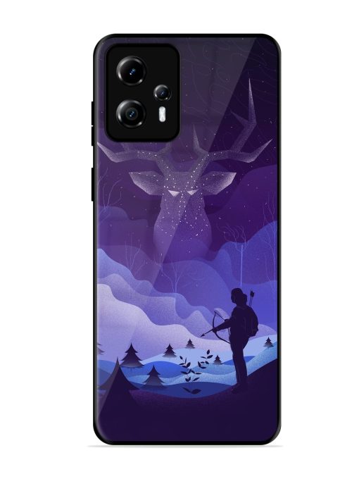 Deer Forest River Glossy Metal Phone Cover for Motorola Moto G13 Zapvi