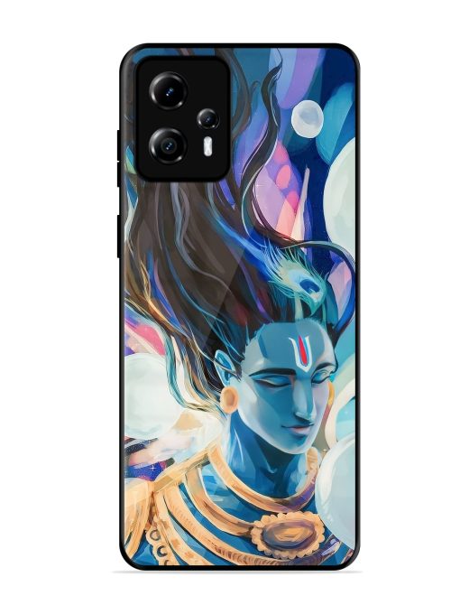 Bhagwan Sri Krishna Glossy Metal Phone Cover for Motorola Moto G13 Zapvi