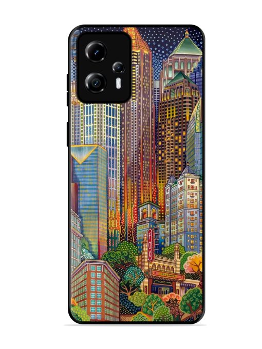 Cityscapes Art Glossy Metal Phone Cover for Motorola Moto G13 Zapvi